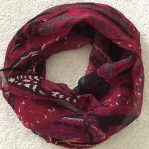 Elegant Red and Black silk Women's Shawl